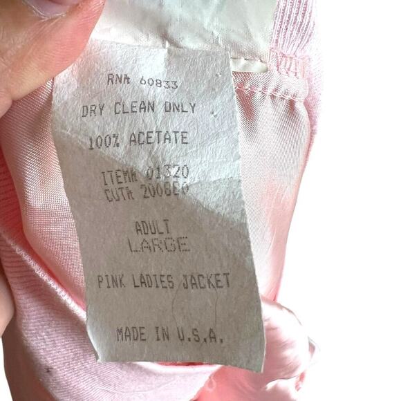 California Costume Collection Vintage Pink Ladies Jacket Large Grease 50s Retro - Picture 8 of 11